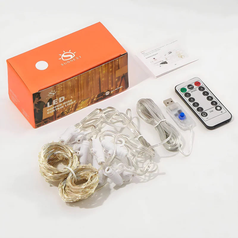 LED zavjesa - svjetlosne lampice za dekoraciju, mreža svjetiljki