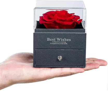 Poklon kutija sa vječnom ružom + OGRLICA🌹🎁