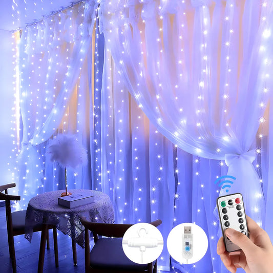 LED zavjesa - svjetlosne lampice za dekoraciju, mreža svjetiljki