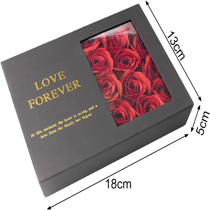 Lux poklon set – Elegantna kutija sa 6 vječnih ruža + OGRLICA🌹🎁