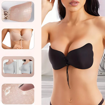 Samoljepljivi - nevidljivi push-up grudnjak 1+1 gratis (crni i krem)