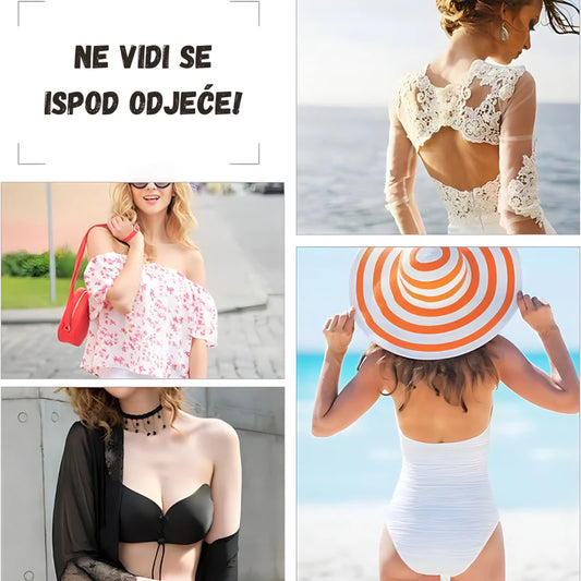 Samoljepljivi - nevidljivi push-up grudnjak 1+1 gratis (crni i krem)