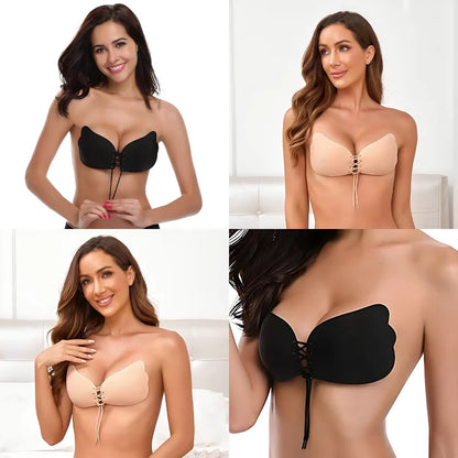 Samoljepljivi - nevidljivi push-up grudnjak 1+1 gratis (crni i krem)