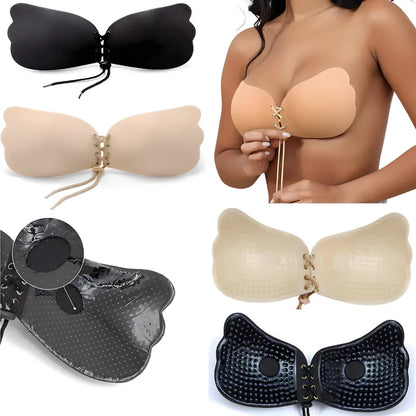 Samoljepljivi - nevidljivi push-up grudnjak 1+1 gratis (crni i krem)