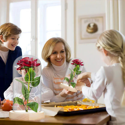 Vječna svjetleća ruža u staklenom zvonu