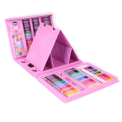 Kofer s bojicama za djecu - savršen set od 208 dijelova za crtanje i školu