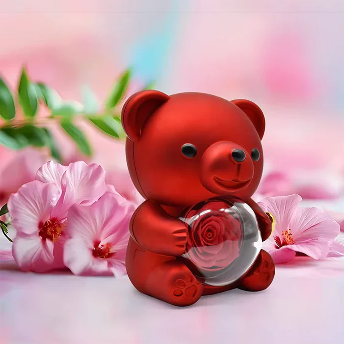 Rotirajući meda sa vječnom ružom 🧸💖