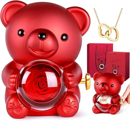 Rotirajući meda sa vječnom ružom 🧸💖