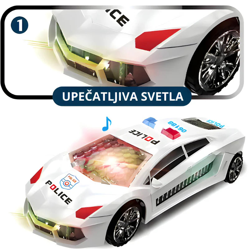 Policijski autić sa zvučnim i svjetlosnim efektima