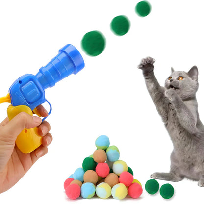 Igračka za mačke i male pse + podloga za hranjenje kućnih ljubimca + pištolj + loptice